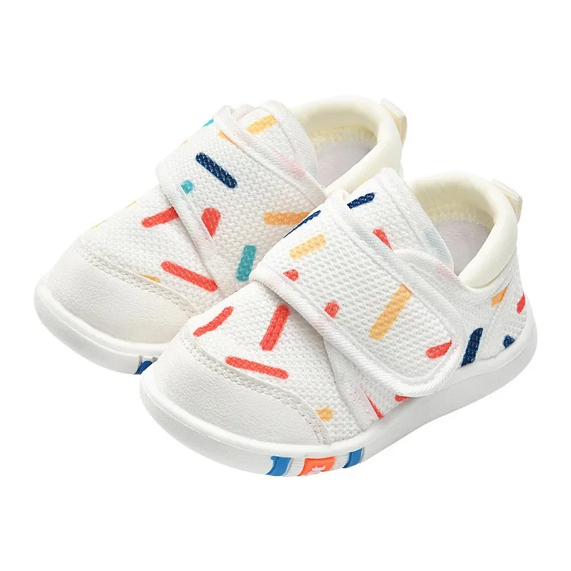 

CUZULLAA Baby Girls Breathabel Casual Sports Shoes Toddler Kids Boys Elegant Floral Hook & Loop Flats Enfants Size 15-22
