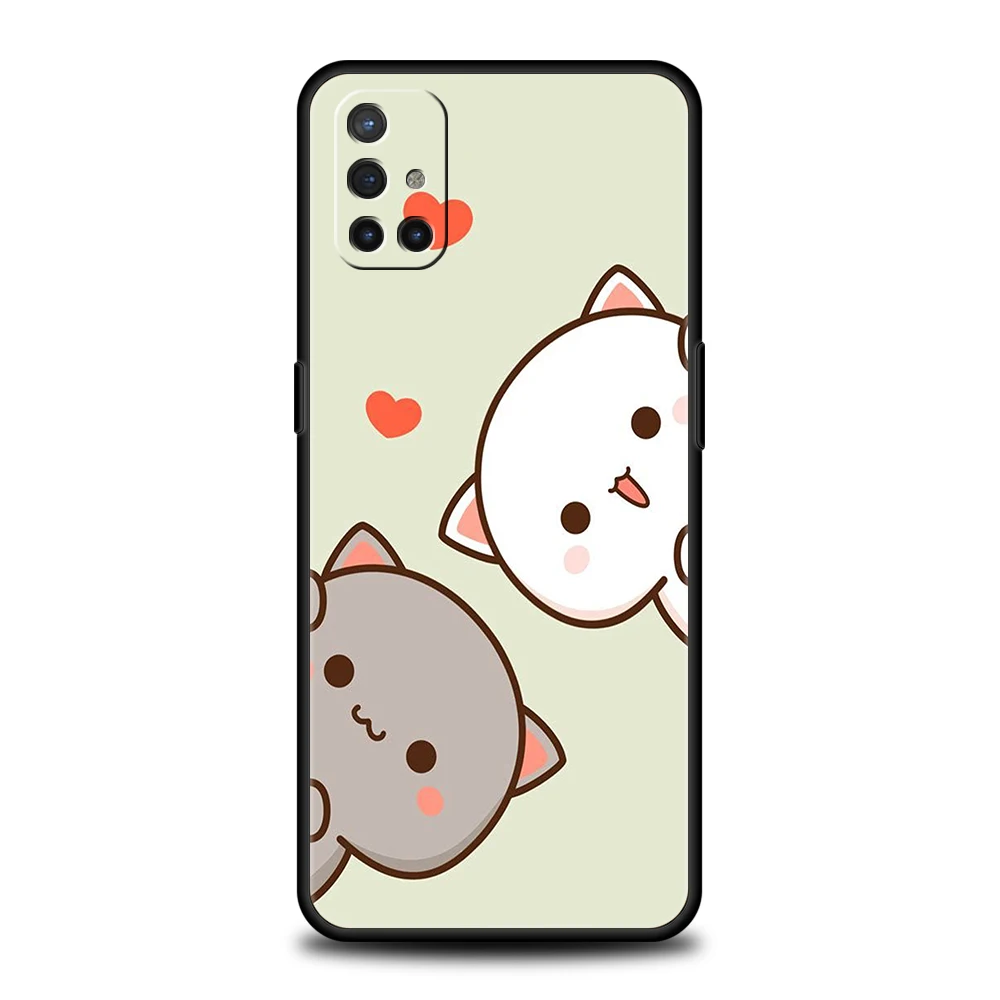 Pfirsich und Goma Katze Handy hülle für oneplus 11 nord n100 n10 10 7 8 9r 7t 8t n200 ce 2 9rt z pro 5g Silikon hülle Shell Capas – Detail 2