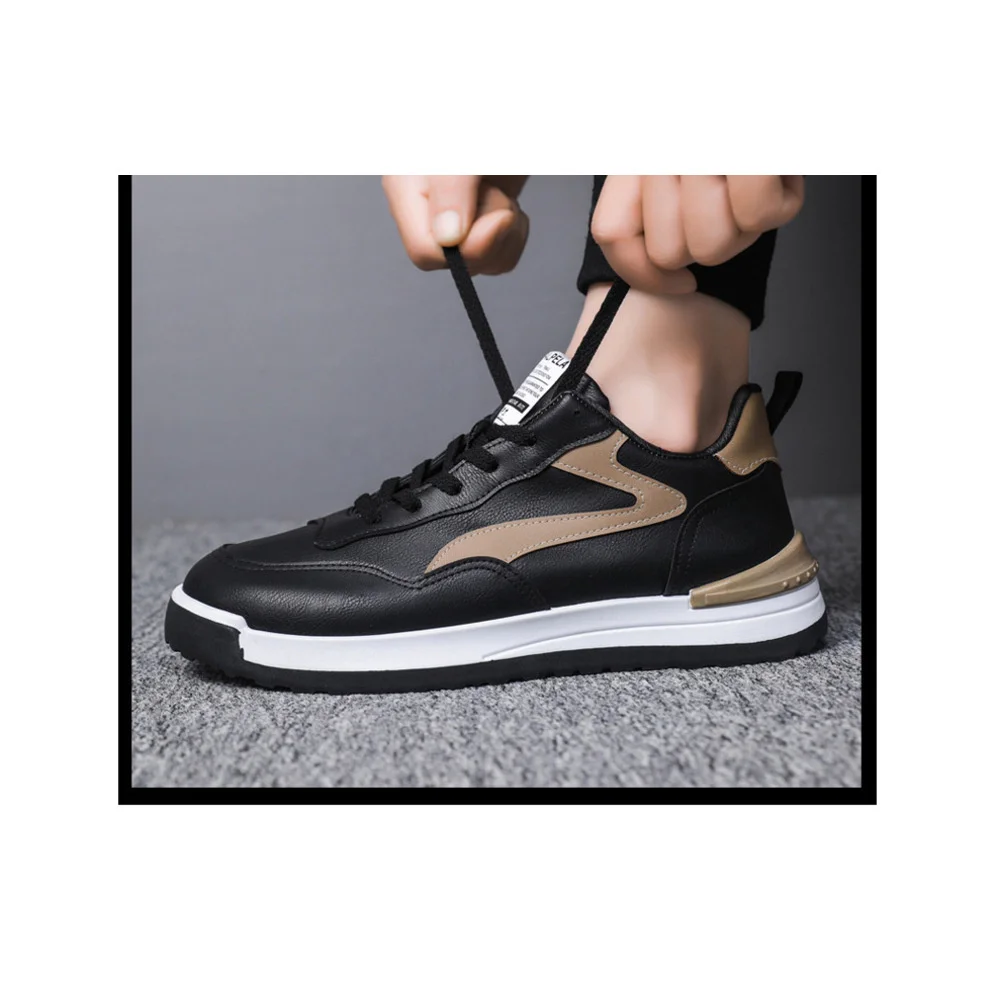 Beliebte lässig-stilvolle Sneakers Schuhe aus gebürstetem Leder für Herren aus Strickgewebe, Läufer aus Mesh, Turnschuhe für Herren, Sport, Outdoor, Wandern_voghion.com