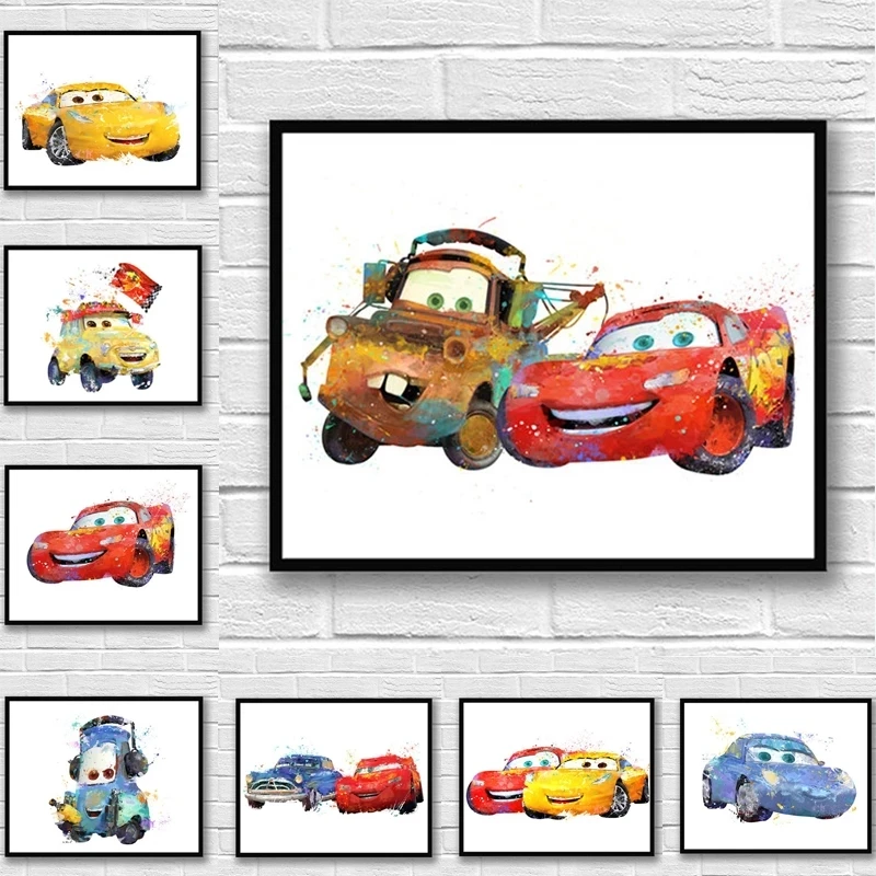 Disney Cartoon Pixar Cars 2 Diamond Drawing Circle/Square Bits Kit Ricamo Mosaico Strass Artigianato Per La Decorazione Domestica