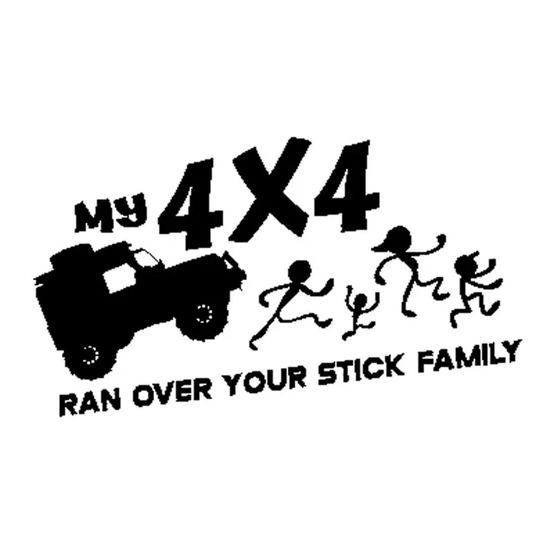 Adesivi Per Auto Modello Applique My 4 X4 Berlari Di Atas Tongkat Keluarga Anda Vinil Lucu Stiker Mobil Aksesori Mobil 20Cm * 11.3Cm