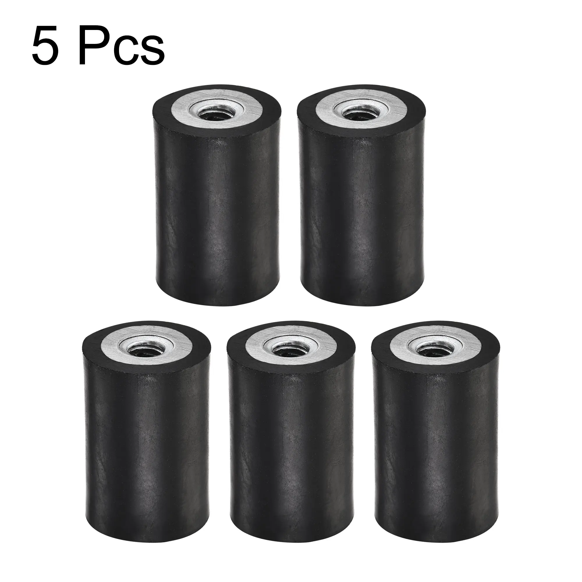 

5pcs M6 Rubber Mounts D20mmxH30mm Female/Female Shock Absorber for Welding Machine Air Compressors Water Pumps