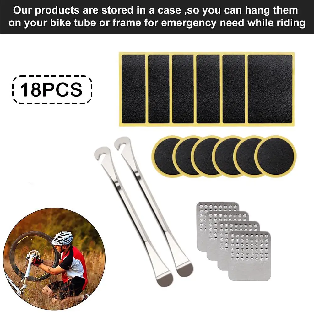 

Bicycle Tire Patch Glueless Kit Wheel Tyre Lever MTB Free Repairing Quick Patch Bike Glue Tyre Road Inner Repair Tire Adhes X2P5