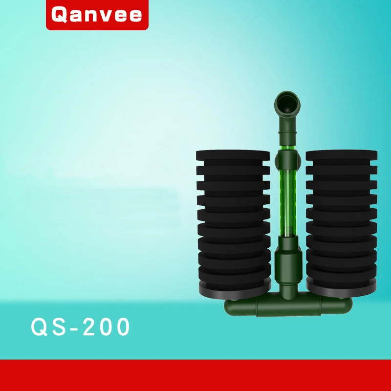 Qanvee QS200 Water Sponge Filter Media Aquarium Fish Tank Shrimp Plant Air Pump Oxygen Accessories Foam Fishbowl Ecoflow Filtro 3