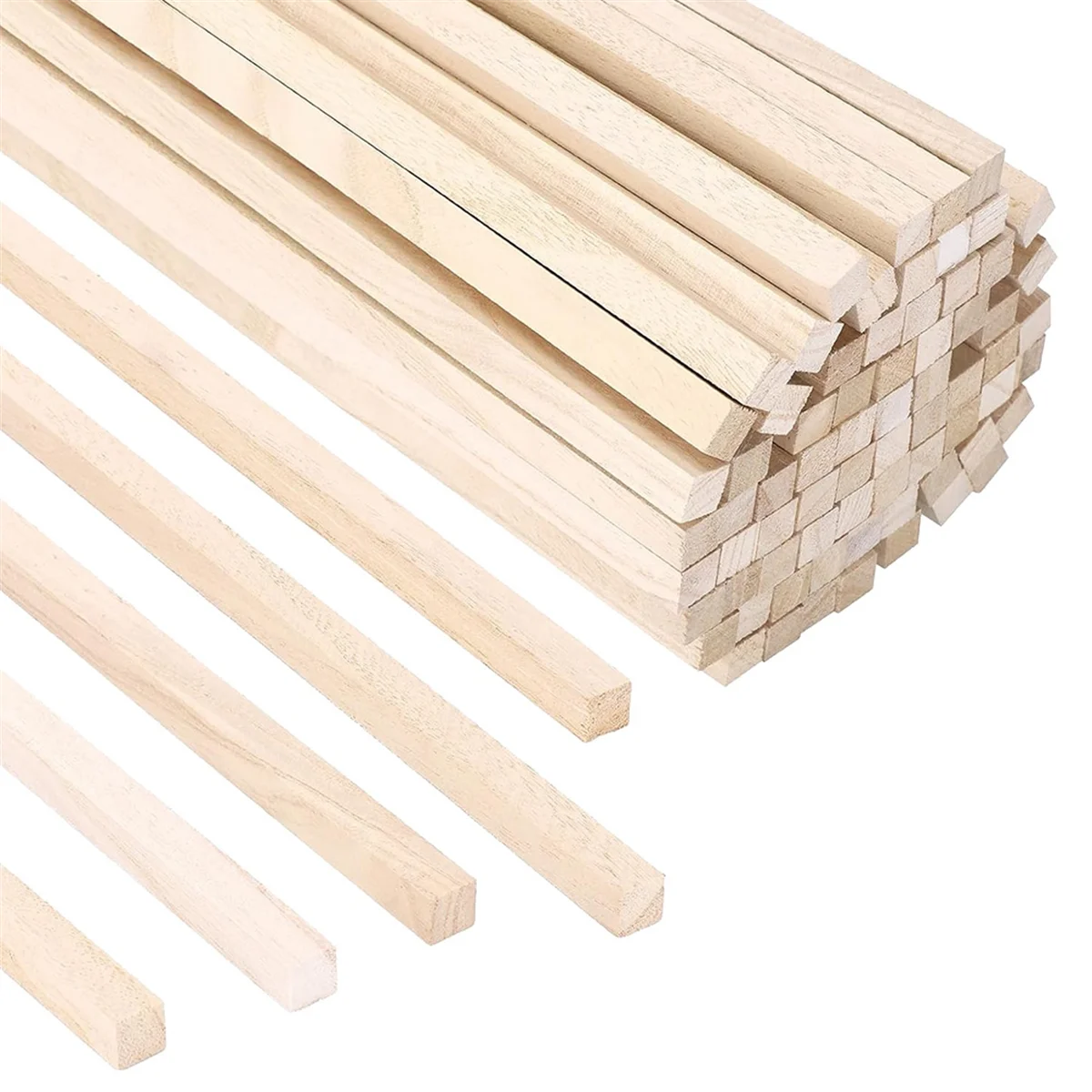 SEMOIC 70Pcs 1/2 Inch X 12 Inch Balsa Wood Sticks, Square Wood Dowel Rods Unfinished Balsa Strips Sticks for Crafts