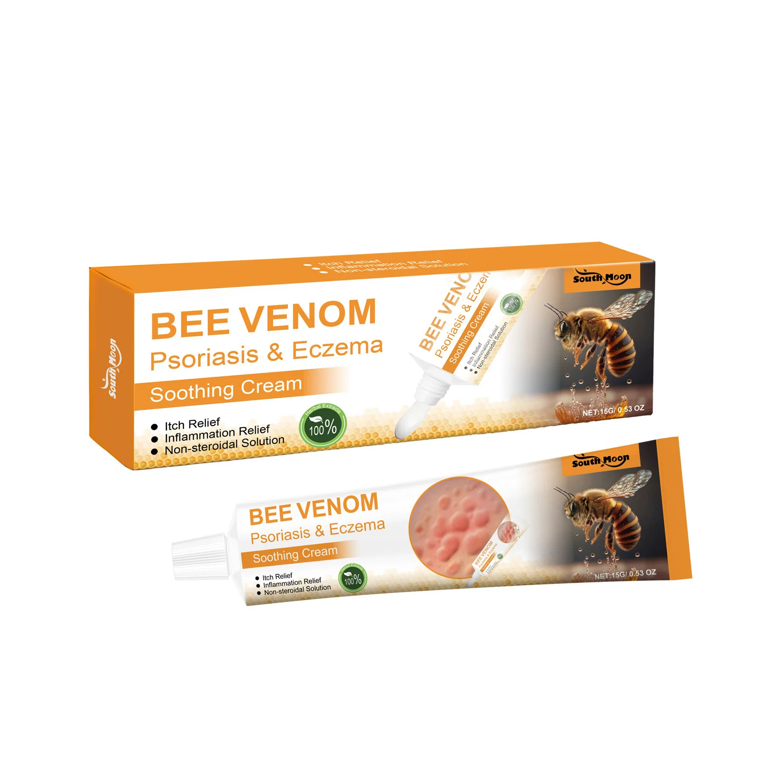 Bee Vonom Psoriasis Treatment Cream Eczema Urticaria Skin Itching Swelling Antibacterial Relieve Rash Desquamation Ointment Care