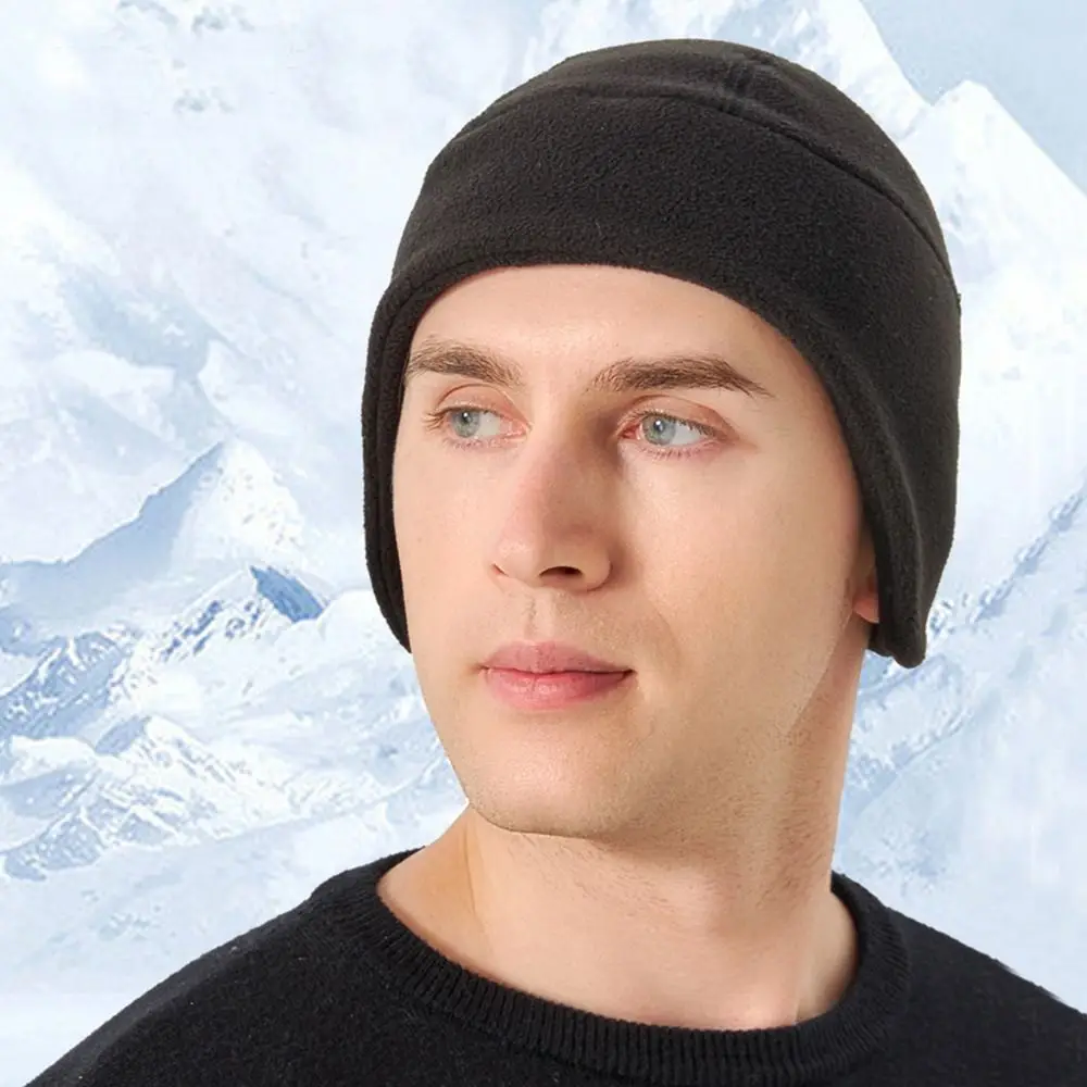 Winter Polar Fleece Mütze Warme Slouchy Laufmütze Weiche Thermo-Skimütze für Männer und Frauen – Detail 8