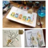 POTENTATE 100% Cotton Square Watercolor Book 300g Organ Book Watercolor Journal Drawing Book Hand Notebook Sketch Pad Book 6