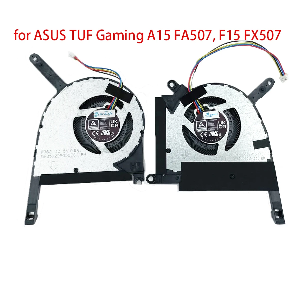 ASUS Tuf oyun için DC5V FA507 bilgisayar CPU GPU soğutma fanları A15 FA507RC  FA507RE dizüstü soğutucu fanlar radyatör 13NR08Y0T01011 yeni