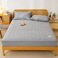 Dreamreal Cotton Thick Quilted Mattress Cover 2 Pattern Anti-bacterial Anti-mite Mattress Protector Topper Pad Soft Fitted Sheet 5