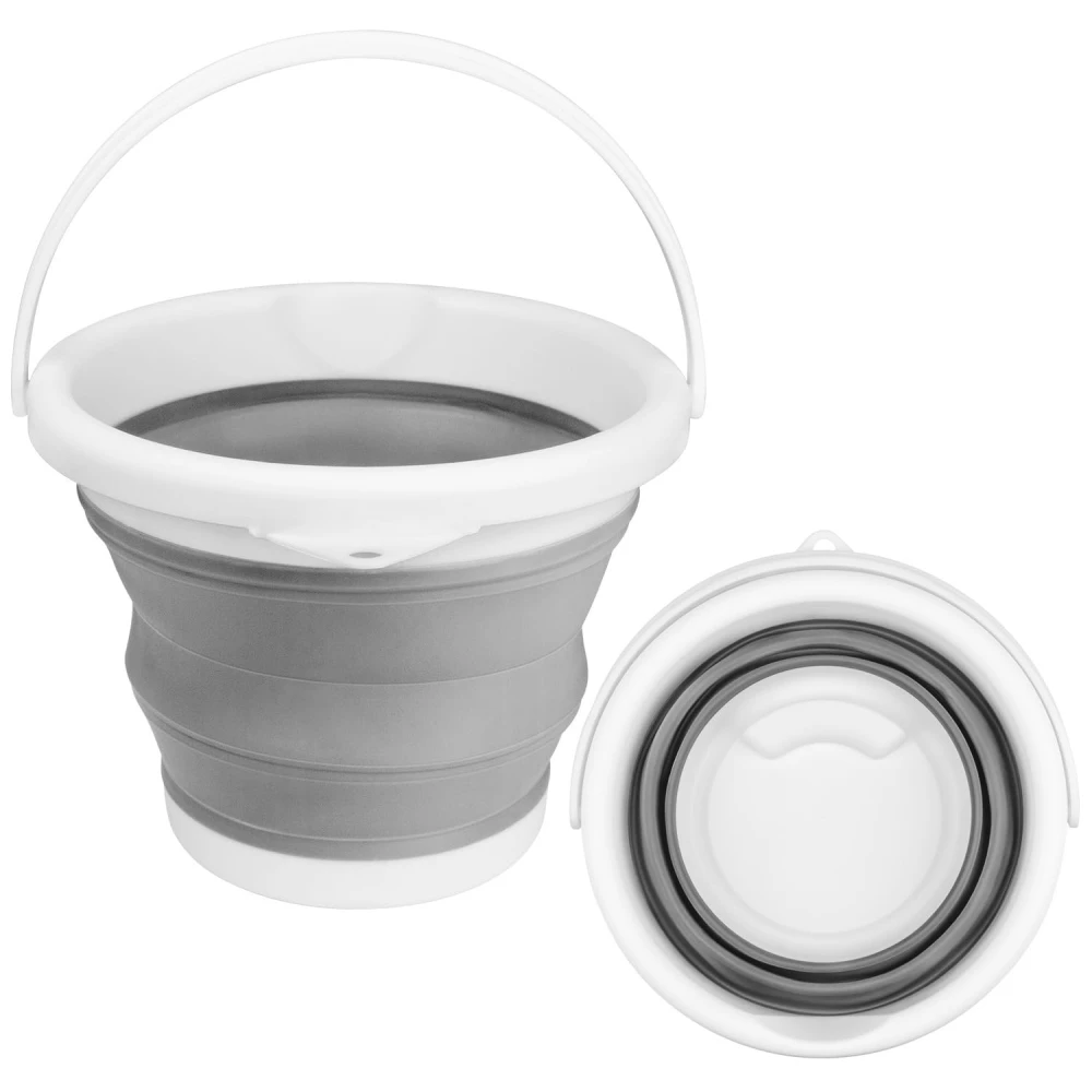 Collapsable Folding Bucket 3L Thick Silicone Cover For Wash Car Camping Travel Fishing