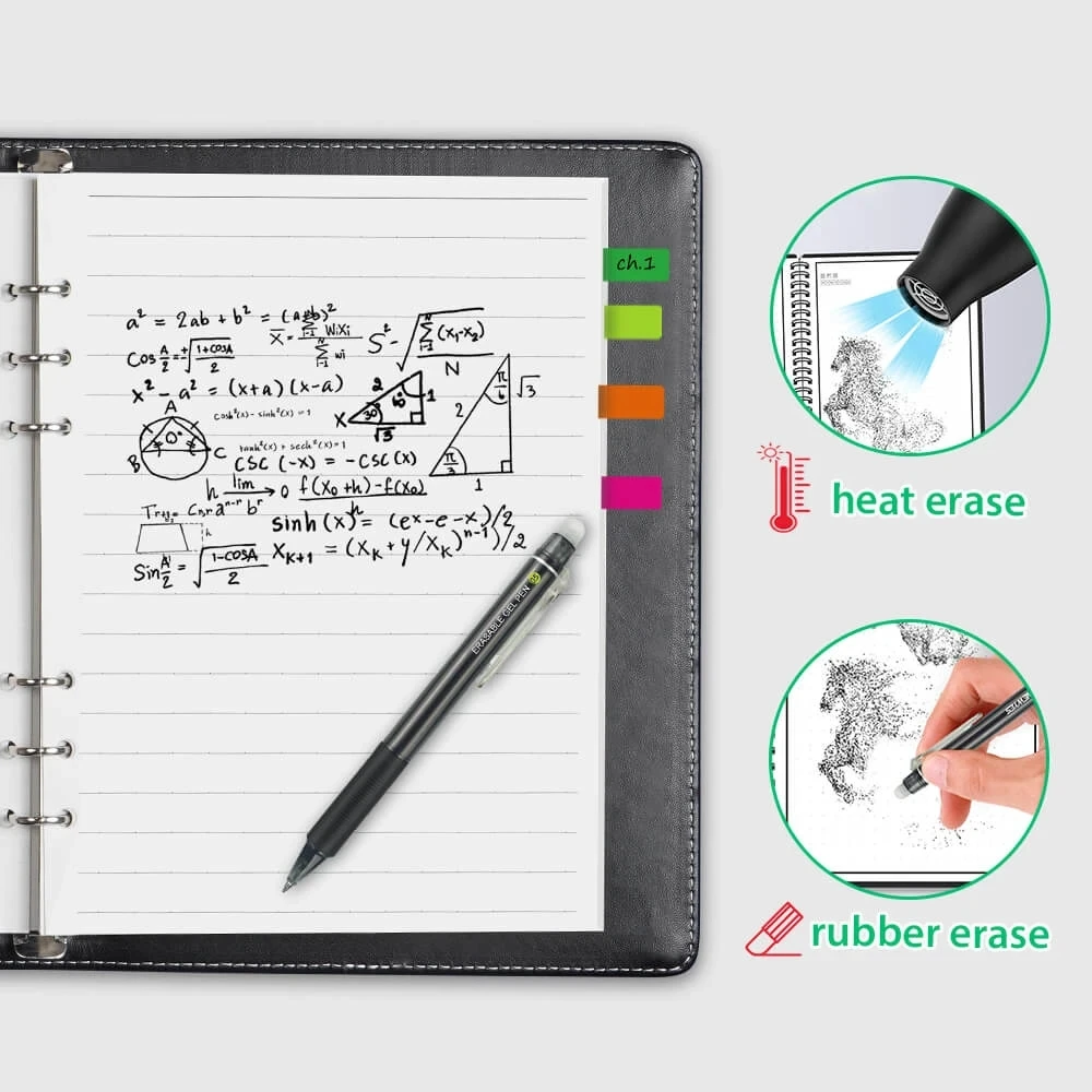 Notebook Apagável com Papel Interno Digital Bloco de Notas Recarregáveis Diário Faça Você Mesmo Material Escolar e de Escritório Planejador pu a5 50 Pcs - Imagem 4