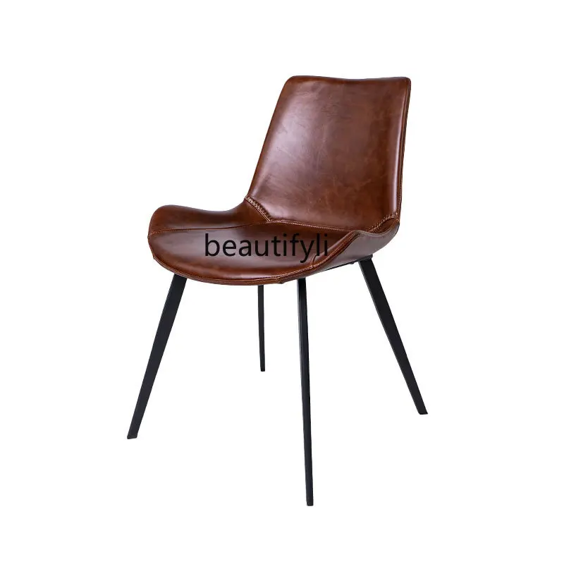 yj Italian leather dining chair the first layer of cowhide is a very