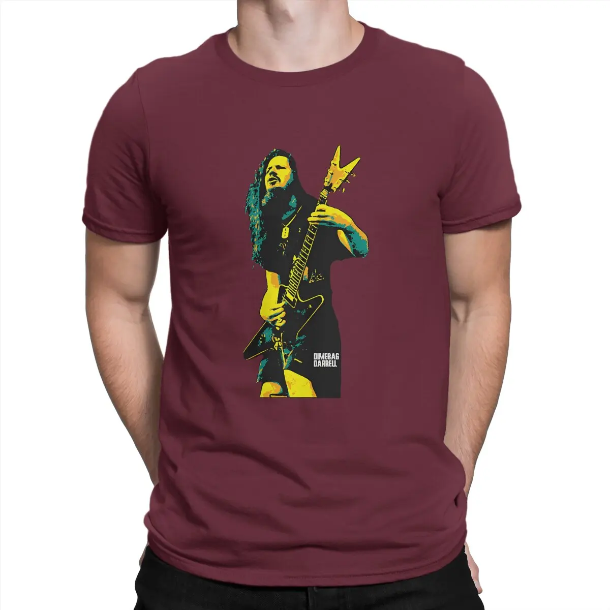 thumbnail image 1 of Camiseta divertida de Lance Abbott, músico y compositor estadounidense. Camiseta de algodón con cuello redondo. Camiseta de manga corta de Dimebag Darrell., 1 of 7