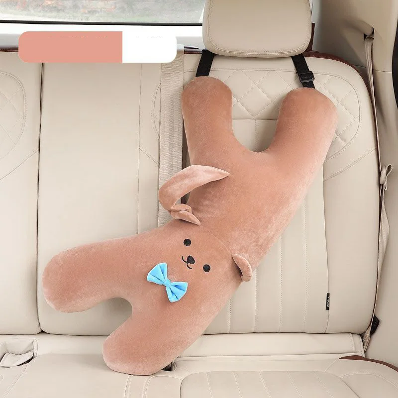 Almohada de viaje de seguridad con forma de Y para niños, almohada para el cuello, para el asiento del automóvil, para dormir en el automóvil, para viajes de larga distancia, almohada para la cabeza,