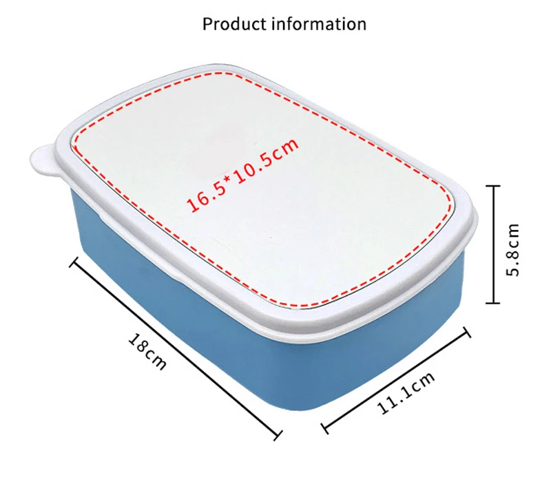 Sublimation DIY Blank PP Plain Brief Leak-proof Sealed Lunch Box 2pcs