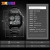 SKMEI 1335 Stainless Steel Strap Digital Watch reloj hombre Sport Watch Men 5Bar Waterproof Watches 6