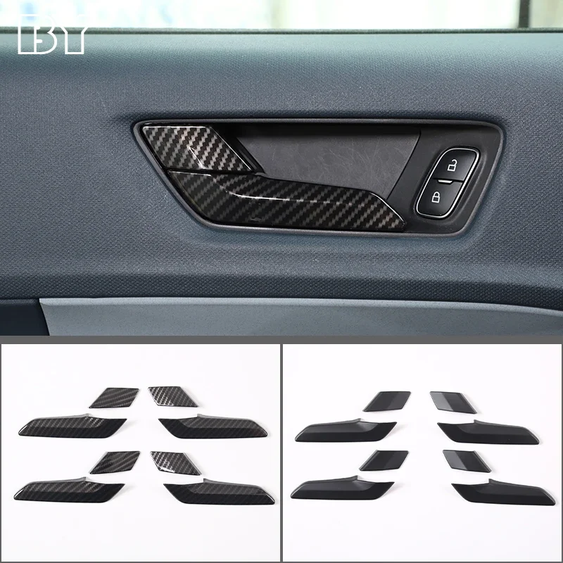 

8pcs Interior Door Handle Cover Trim Decorative Strip For Ford Maverick 2022-2023 ABS Matte Black/Carbon Fiber Accessories