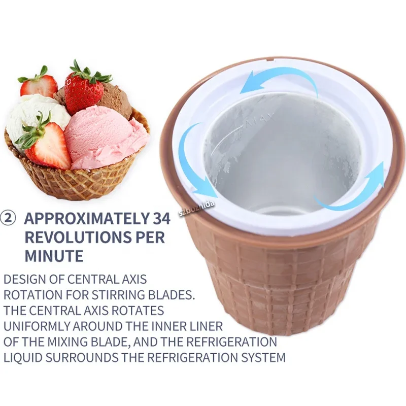 Frozen Yogurt Machine With Mixer 2 Flavor