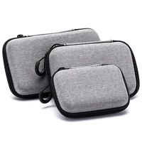 Portable Data Cable Organizer Bag Small EVA Oval Earphone Storage Bags Hard Shell Waterproof Cases Charger U Disk Zipper Pouch 2