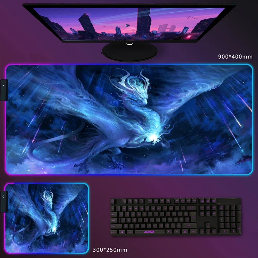 Enhanced RGB Gaming Mousepad - Extra Large Desk Mat with LED Lighting
