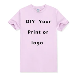 Personalized 100% Cotton Custom Print T-Shirt - Unisex Short Sleeve Graphic Tee - XXXL (Pink)