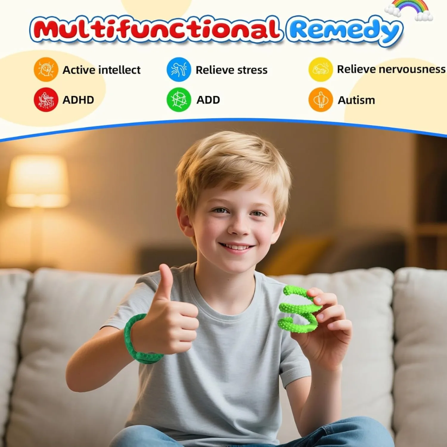 Fidget Toys Sensory Stick, Texture Quiet Twisting Fidget Toys for Adults and Kids, Durable Bendable Stress Relief Sensory Toys - 3