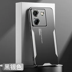 Custodia per telefono in alluminio di lusso con bumper shockproof e protezione per la fotocamera