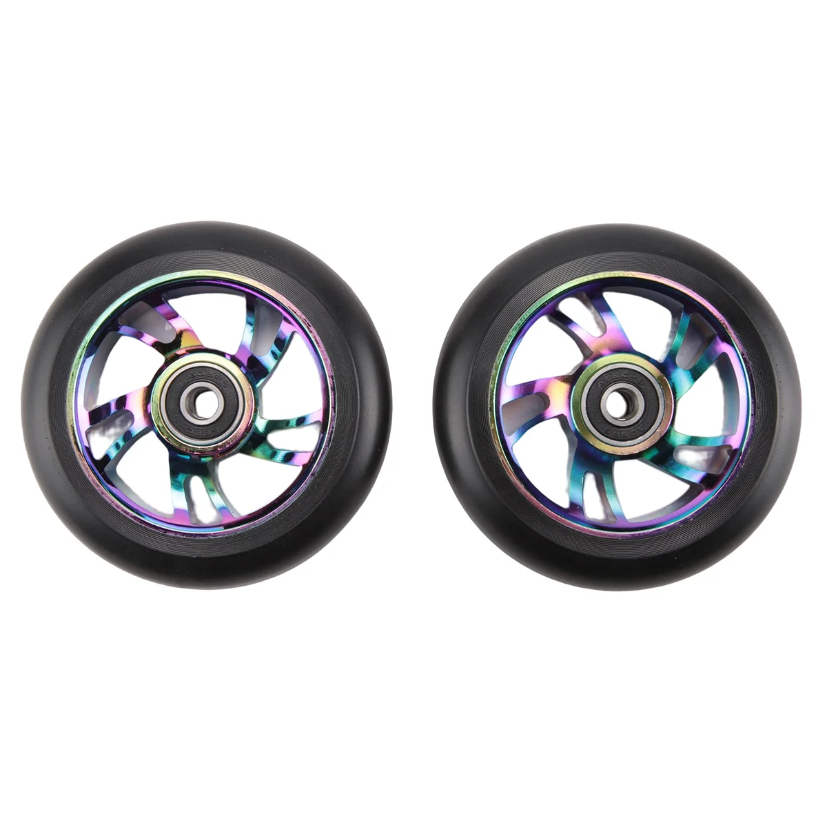 

2 Pcs 100Mm Scooter Replacement Wheels with Bearing Stunt Scooter Pu Wheels for Rocking Cars, Extreme Cars,