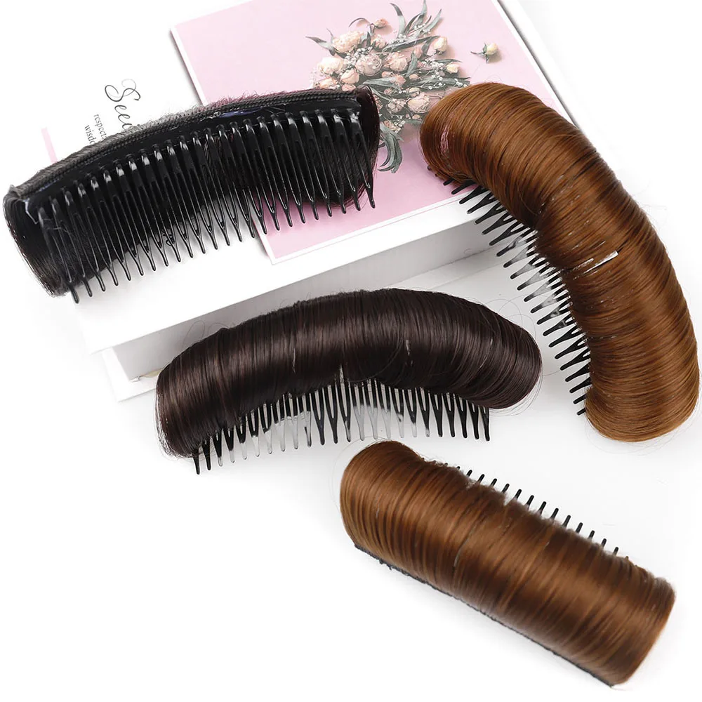 Fluffy Hair Pad Princess Styling Hair Bun Wig Cushion Synthetic High Temperature Fiber Invisible Bangs Pad Accessories