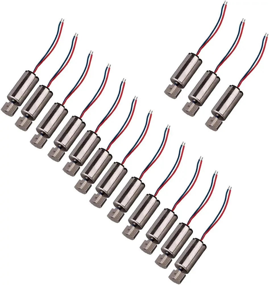 

DC 1.5V 3V 3.7V 8000RPM-9500RPM Vibration Vibrating Micro Coreless Brushed Motors 6mm x 12mm Pack of 15