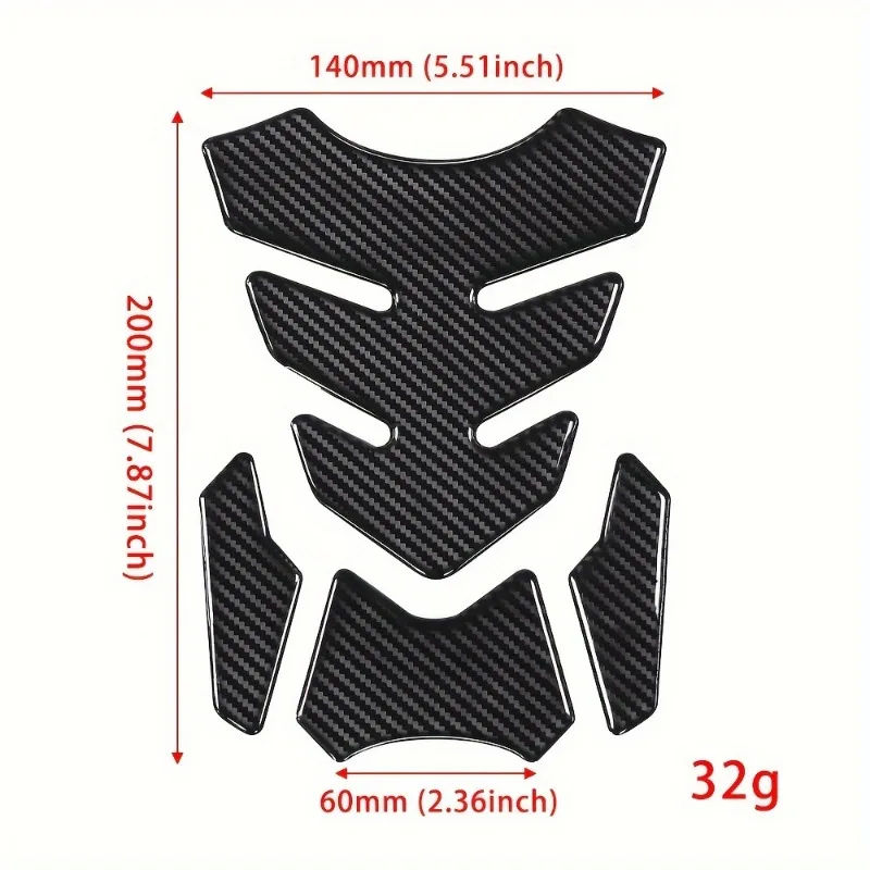 Motorcycle Gas Fuel Oil Tank Pad Protector Decals 5D PVC Universal for ATV Chopper Cafe Racer