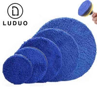 3/6PCS Car Polishing Pad 150mm Microfiber Pad Self-adhesion Automotive Waxing Polishing Disc Sponge Polishing Quickly Wipe Wax 1