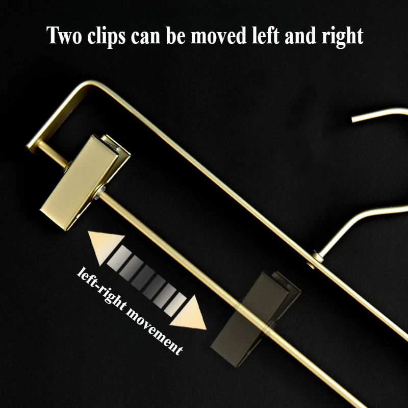 5pcs Trouser Hanger Pants Socks Women Skirt Display Storage Rack Household Drying Hanger with Movable Anti-slip Clothespin