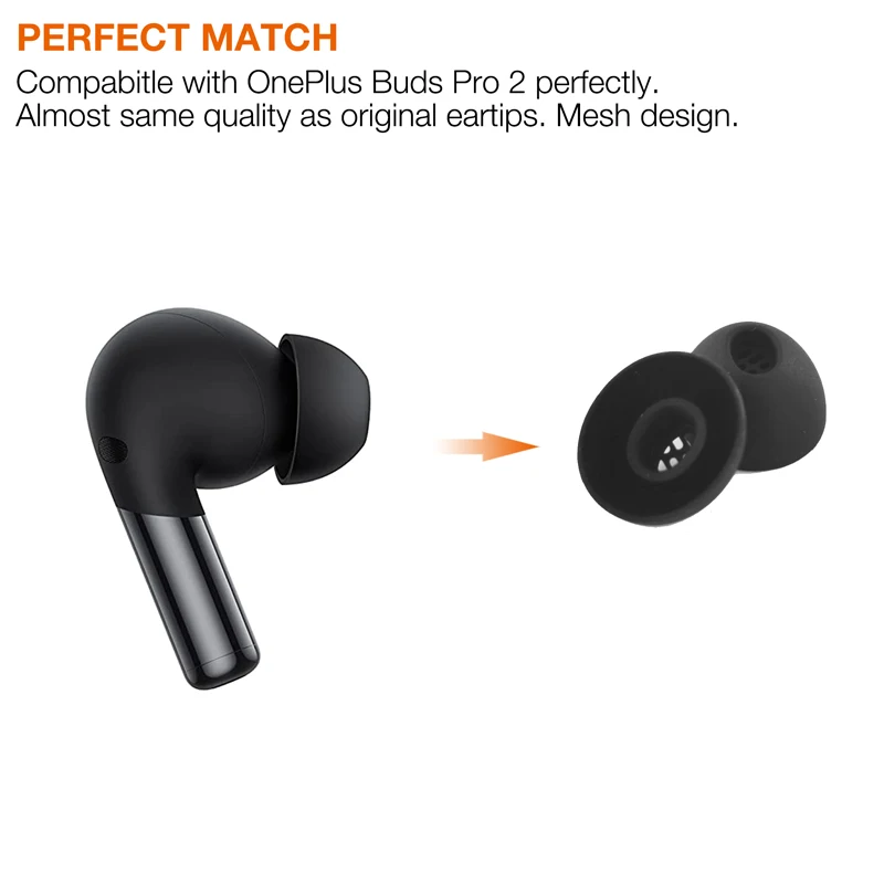 Eartips Compatible with OnePlus Buds Pro 2 Earbuds Earpad with S.M.L Size