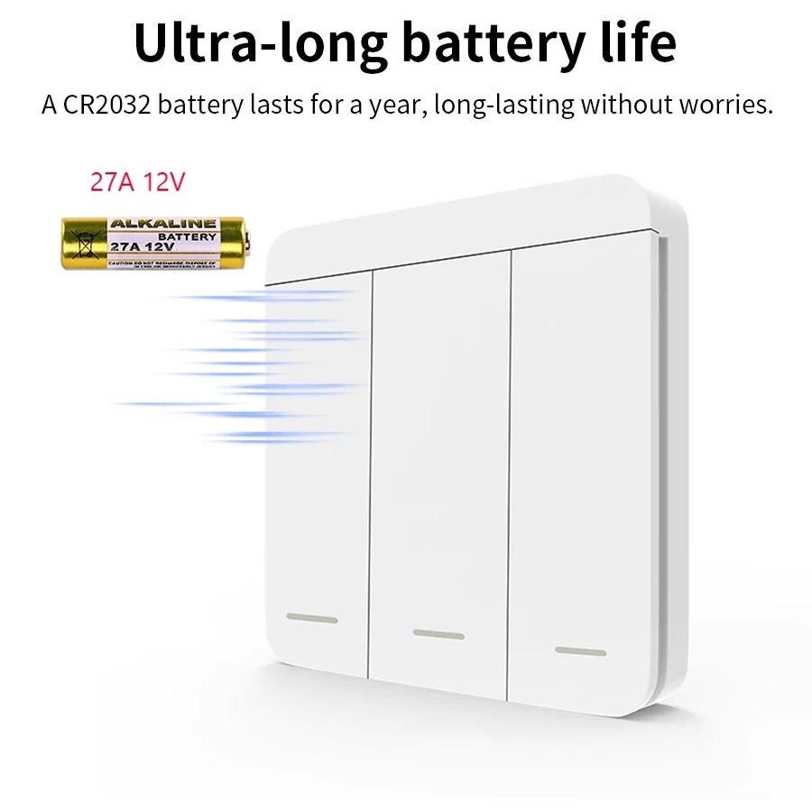 Wireless Light Switch 10A 110V 220V RF433 Module Remote Control 1/2/3 Gang Wall Light Bulb Chandelier