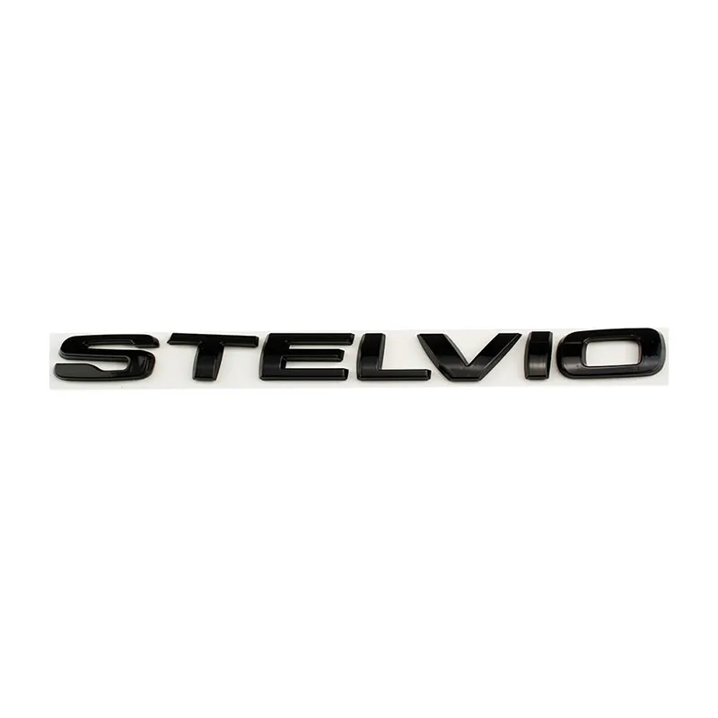 Q2 Q4 Giulia Veloce Stelvio Ti badge glossy black car sticker detail