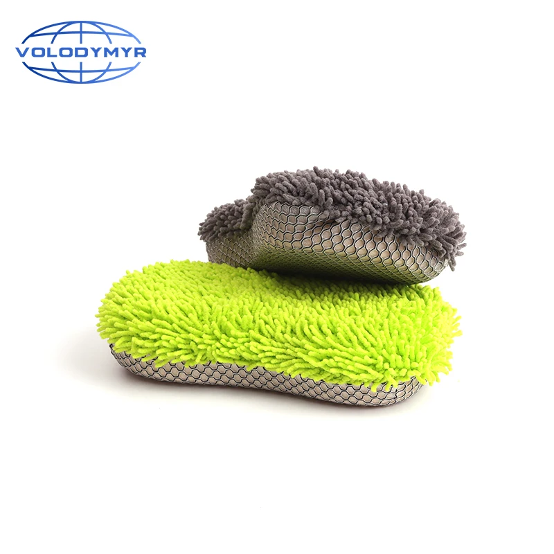 

Car Sponge Brush Microfiber Towel Rim Cleaner Cyan or Gray Detail Detailing Brush Auto Cleaning Washing Tools for Clean Wash