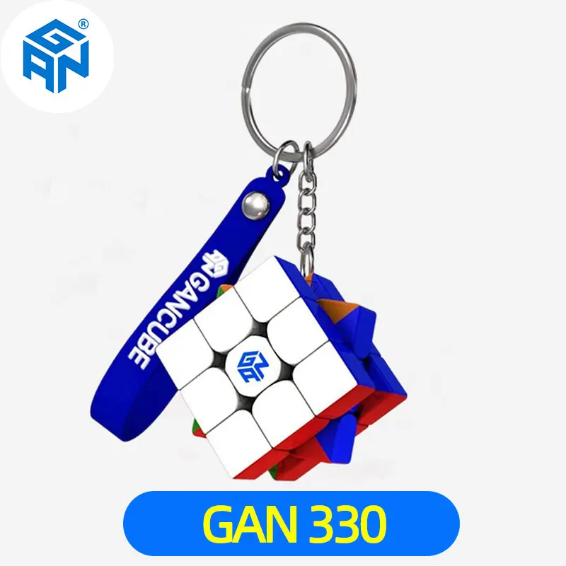 Gan 330 Magic Cube Key Buckle 3X3 Mini Gan330 Chain Professional 3X3X3 Speed Puzzle Fidget Giocattoli Per Bambini Ciondolo