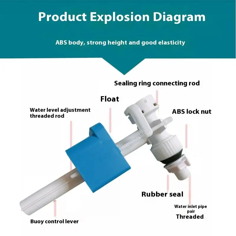 1Pcs G3/8 G1/2 Inch Connection Cistern Toilet Inlet Valve Cistern Filling Valve High Pressure Side Inlet Valve