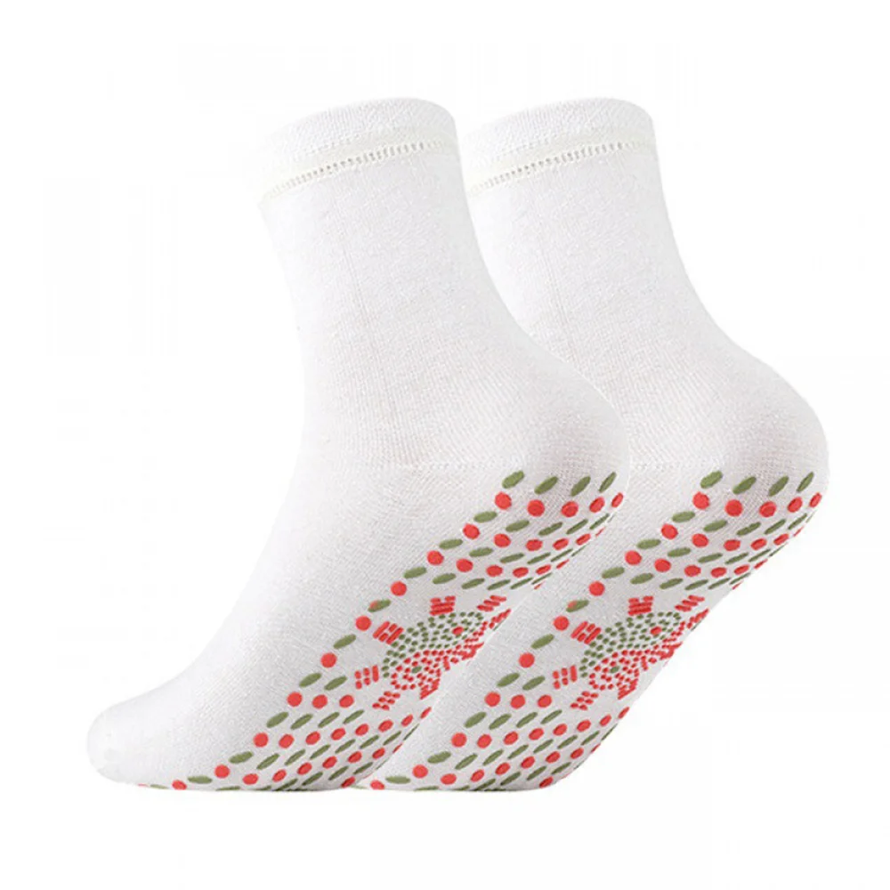 1 Pair Self-heating Tourmaline Socks Camping Hiking Skiing Winter Cold Feet Warm Socks Comfortable Magnetic Unisex Heated