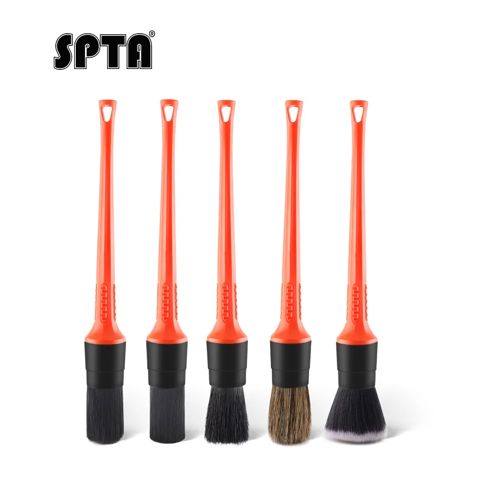 Car Cleaning Accessories Car Detailing Brush Set Wheel Cleaning Brush Car Cleaning Tool Wheel Brush Wheel Tire Cleaning Brush Tire Shine Applicator Brush SPTA 5pcs Detailing Brushes Wheel & Tire Brush Car Detailing kit
