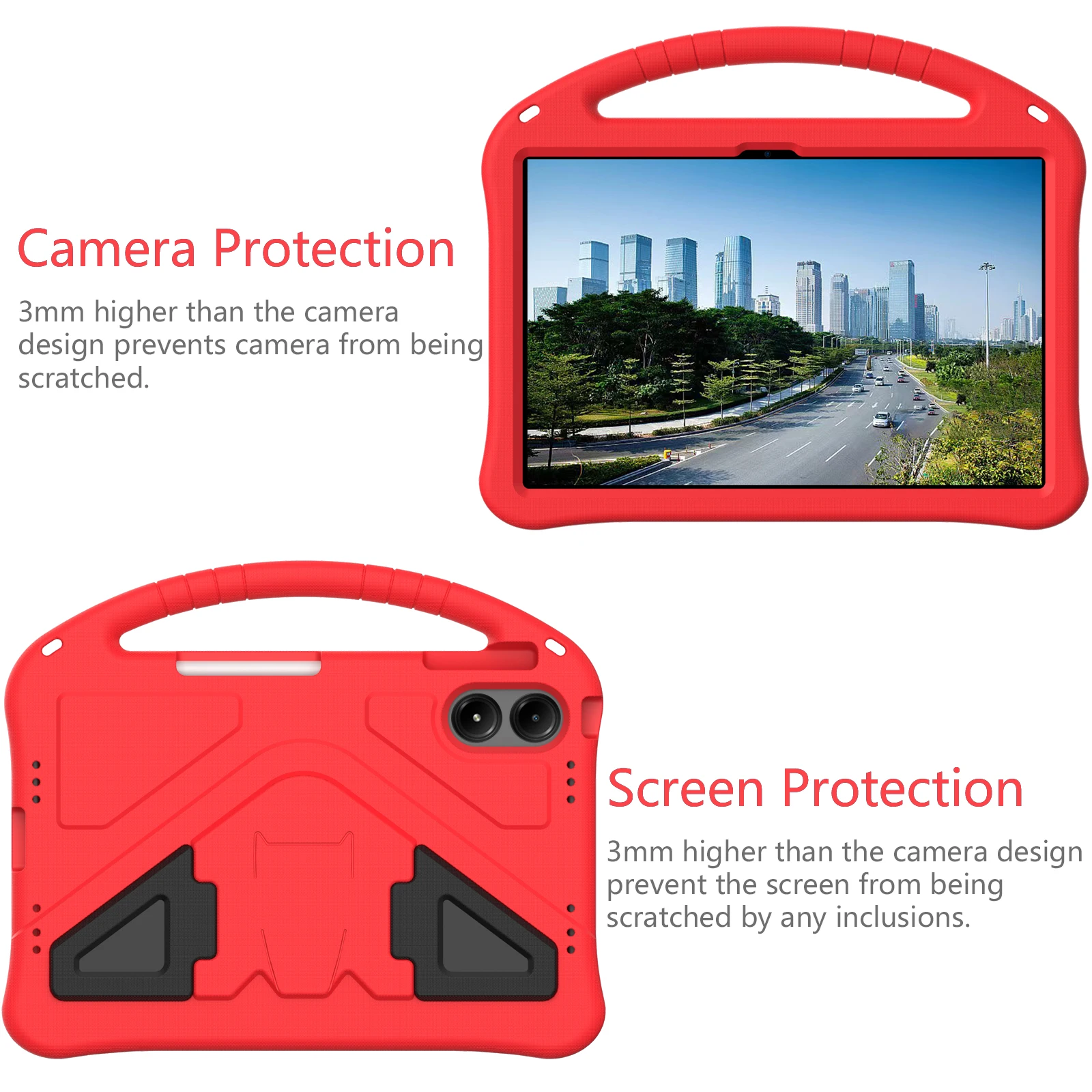 Kids Shockproof EVA Case with Foldable Kickstand and Hand Holder
