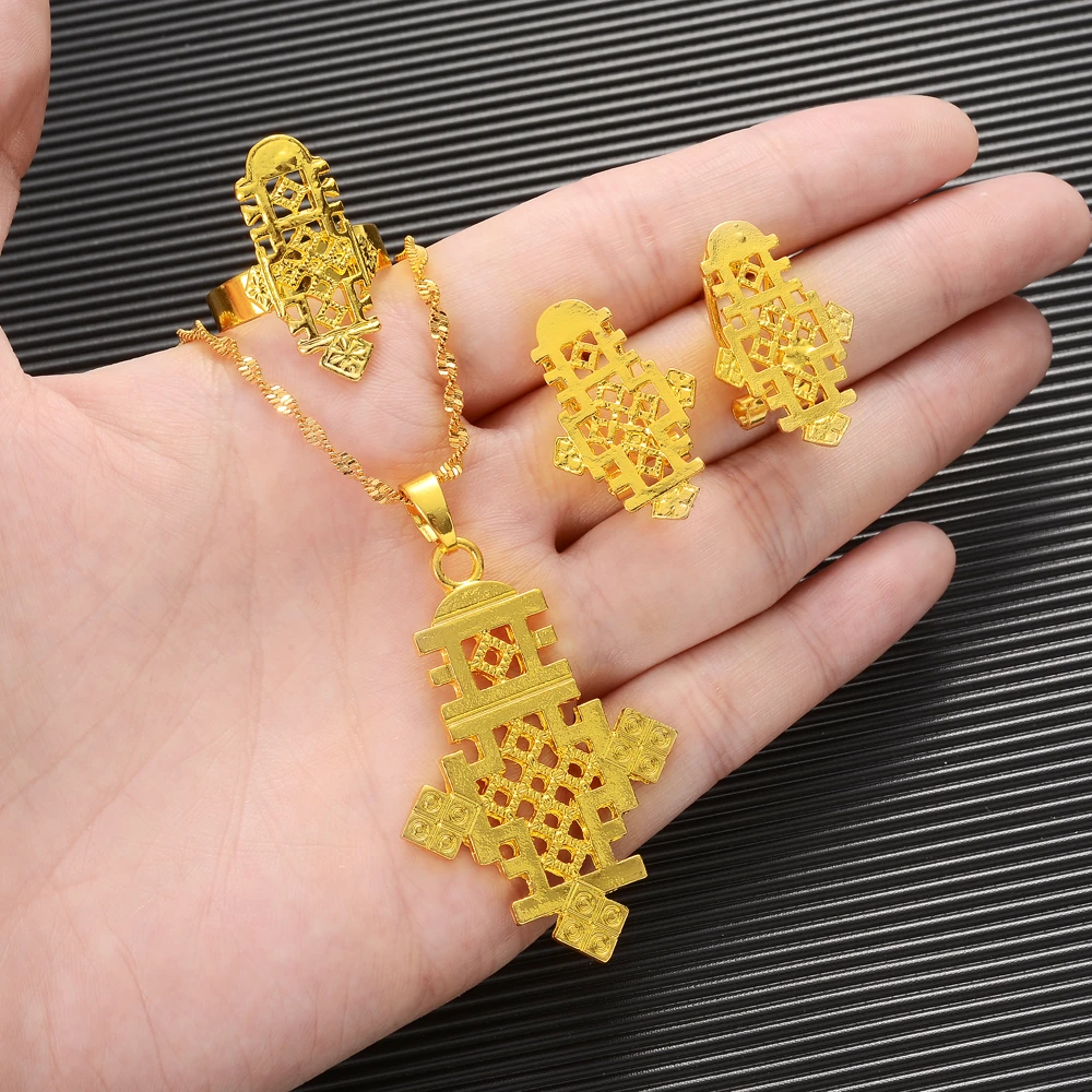 Ethiopian Gold Cross Necklace vlr.eng.br