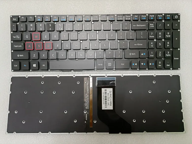 para Acer Predator Helios 300 G3571 G3-572 Ph315-51 Ph317-51 Teclado Nos Retroiluminado Novo