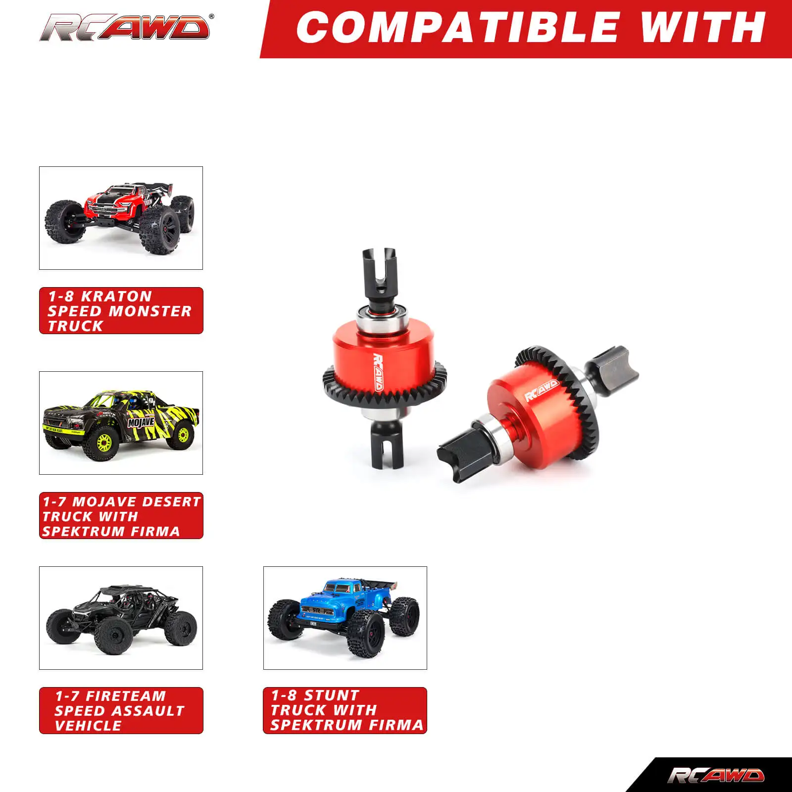 Set Ingranaggi Differenziali Per Arrma Kraton EXB - Foto 3