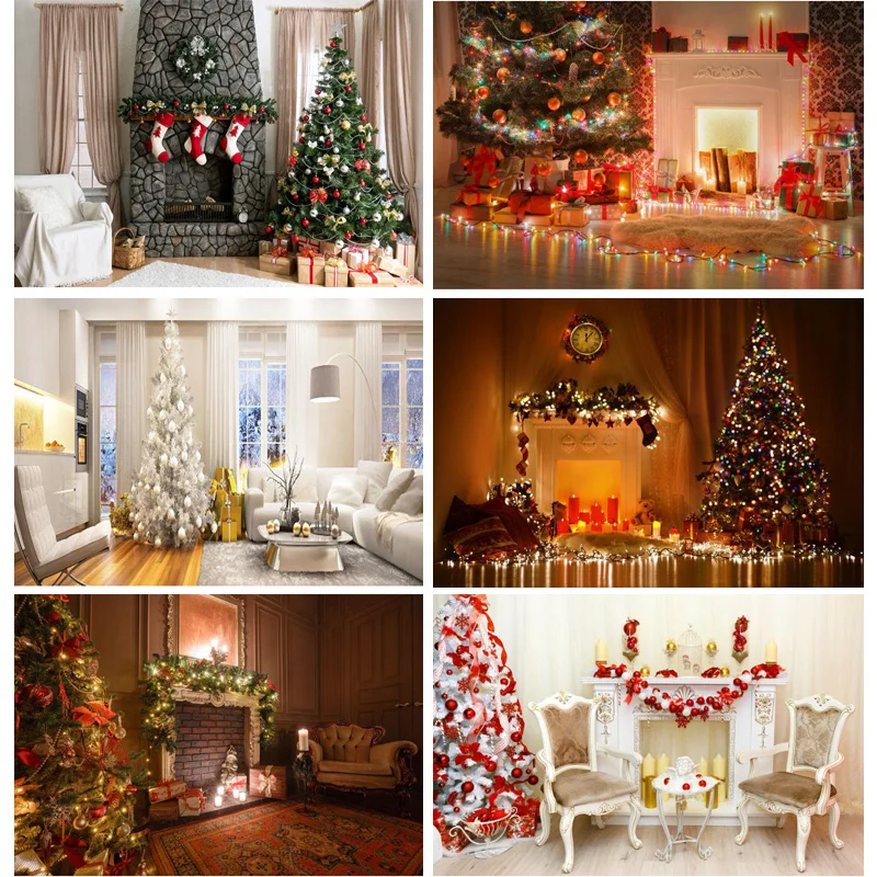 

ZHISUXI Vinyl Custom Christmas Day Photography Backdrops Prop Christmas Tree Festival Theme Photo Studio Background XT20924SD-05