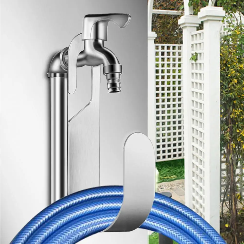 

Heavy Duty Metal Hanger Water Hose Holder Sturdy Wall Mount Hose Holder Corrosion Resistant Strong Load-bearing Water for Easy