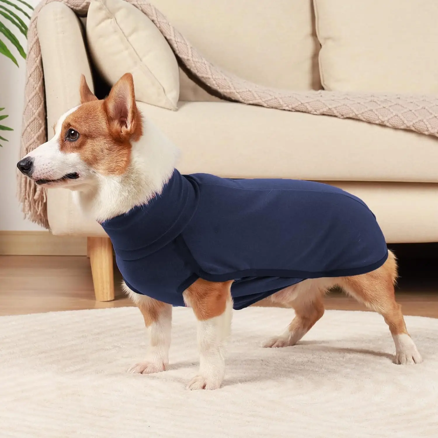 Dog Sweater Pullover Cold Weather Vest for Dogs Adjustable Warm Dog Coat Soft Clothe for Indoor and Outdoor Use