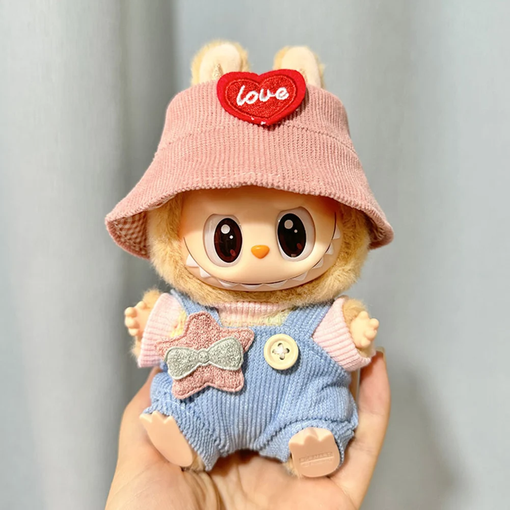 Kawaii Labubu doll clothes decorative plushies outfit DIY cartoon animal toy dress hat stuffed doll clothing decor